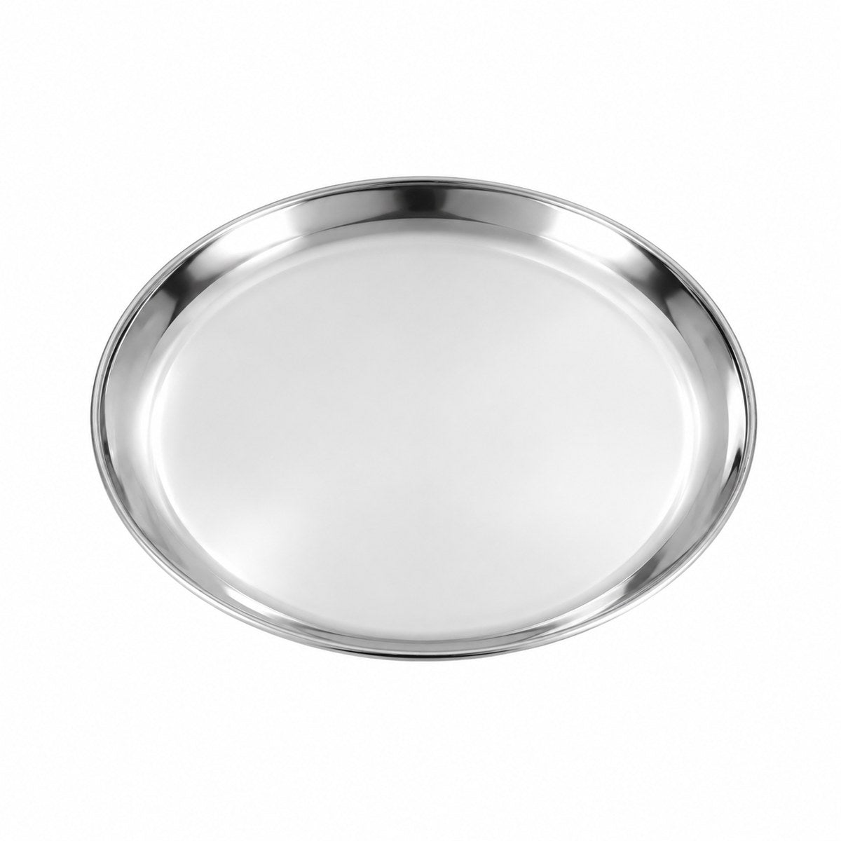Stainless Steel Dinner & Serving Plate — 5 Sizes