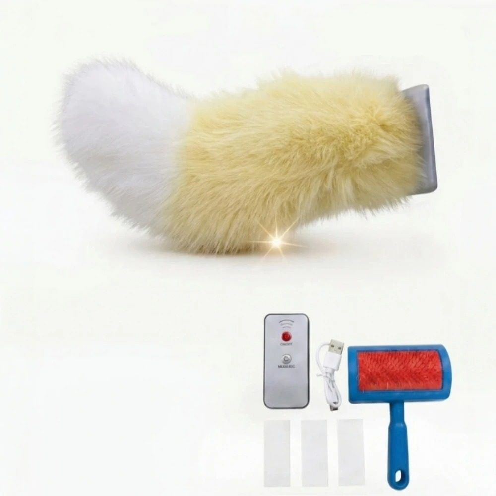 Fluffy Electric Fox Tail — Moving Car & Motorcycle Decoration