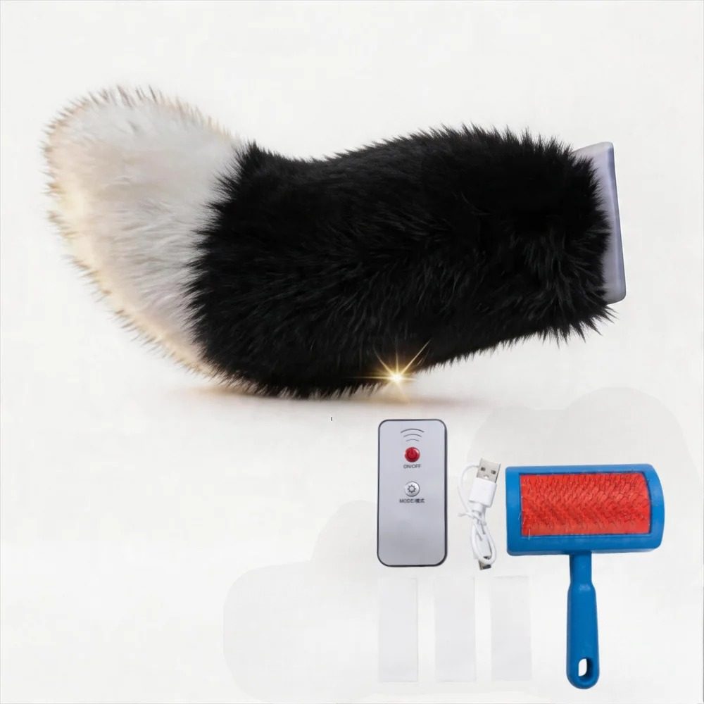 Fluffy Electric Fox Tail — Moving Car & Motorcycle Decoration