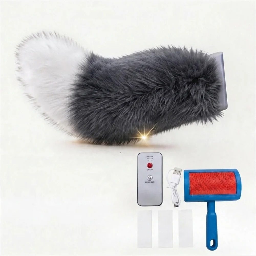Fluffy Electric Fox Tail — Moving Car & Motorcycle Decoration