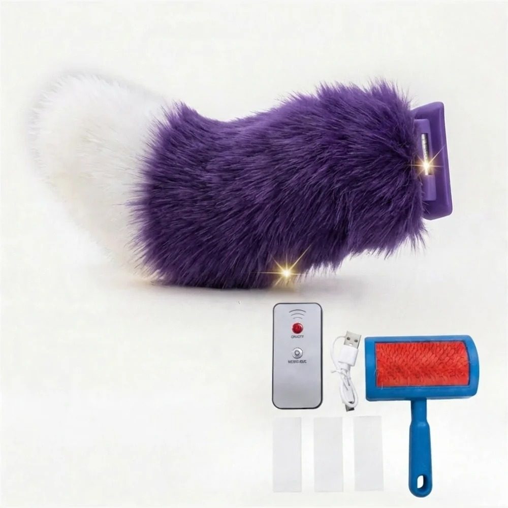 Fluffy Electric Fox Tail — Moving Car & Motorcycle Decoration