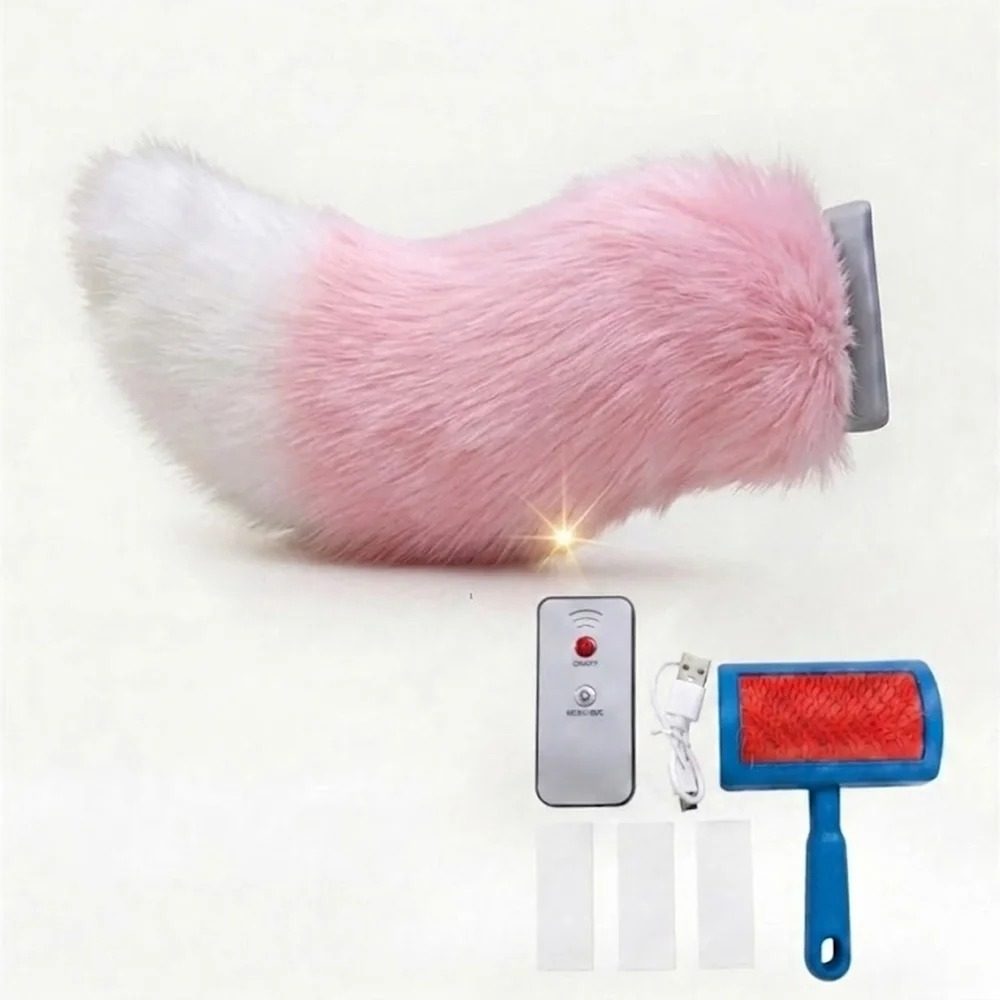 Fluffy Electric Fox Tail — Moving Car & Motorcycle Decoration