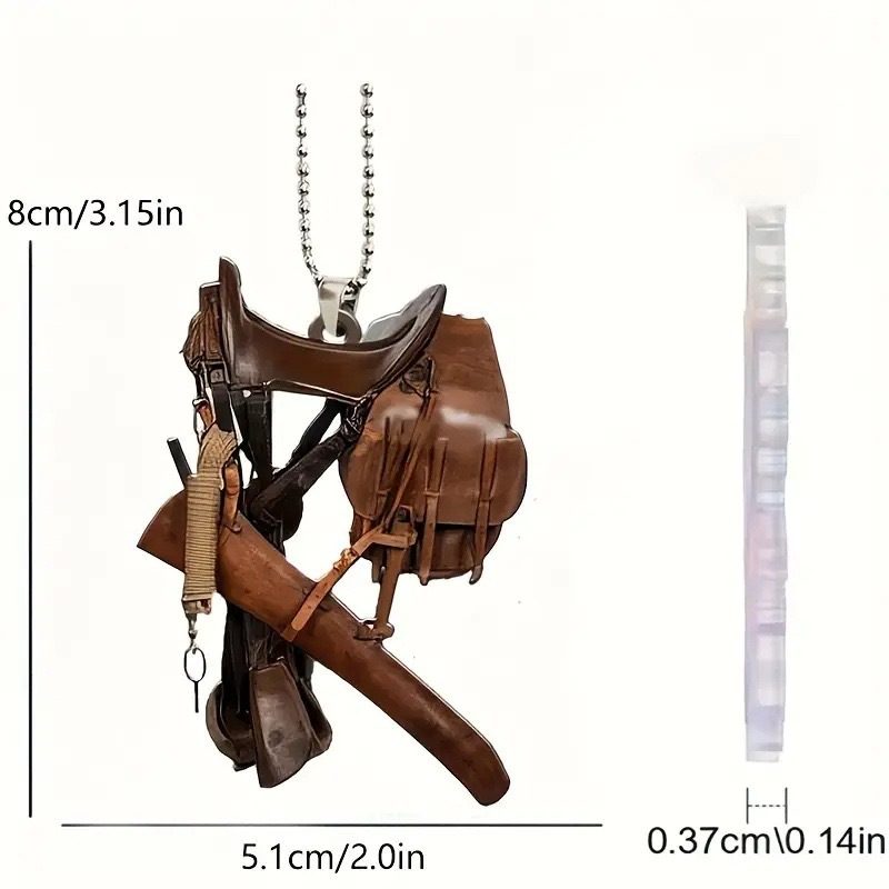 Saddle Car Key Ring Pendant