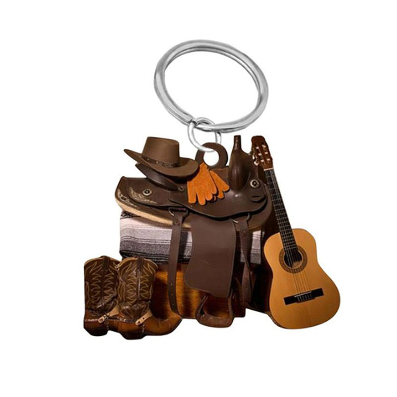 Saddle Car Key Ring Pendant