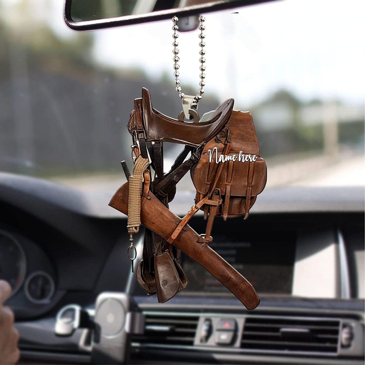 Saddle Car Key Ring Pendant