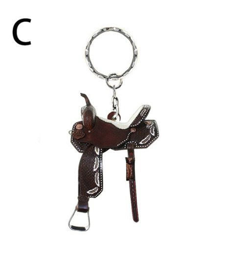 Saddle Car Key Ring Pendant
