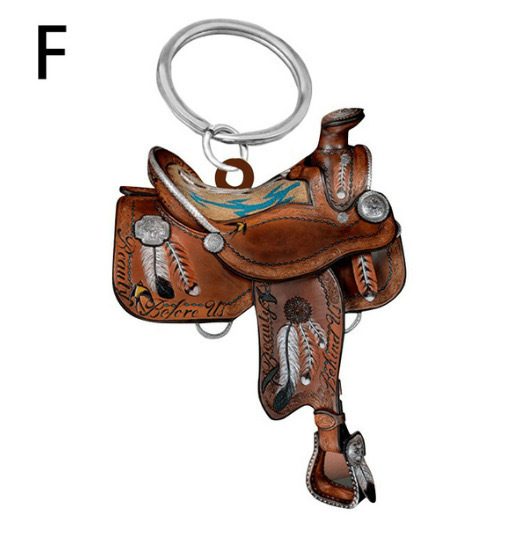 Saddle Car Key Ring Pendant
