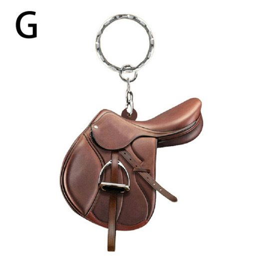 Saddle Car Key Ring Pendant
