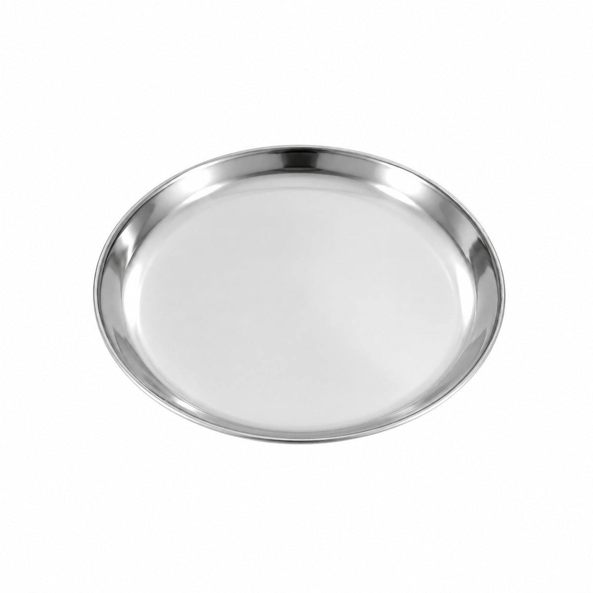 Stainless Steel Dinner & Serving Plate — 5 Sizes