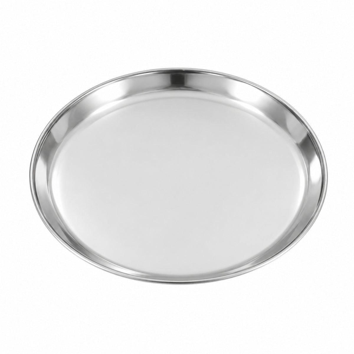Stainless Steel Dinner & Serving Plate — 5 Sizes