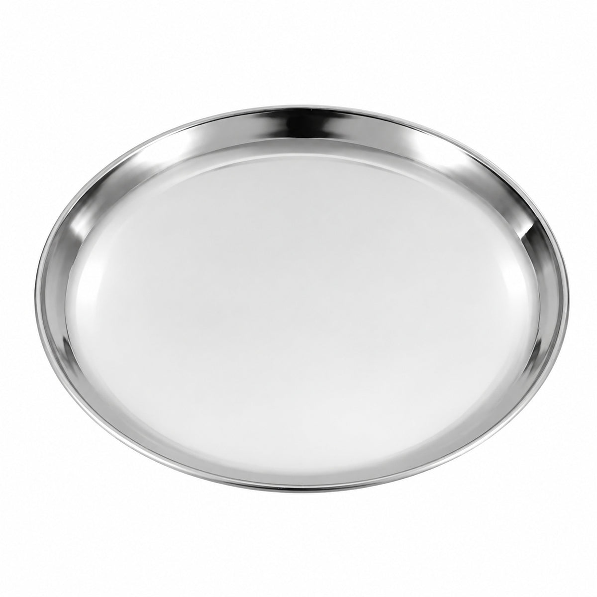 Stainless Steel Dinner & Serving Plate — 5 Sizes